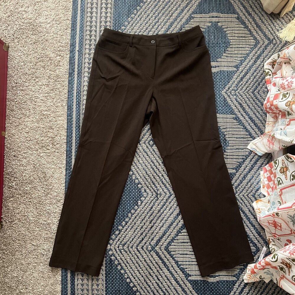 Vintage 90s espresso brown dark academia classic capsule pants 12P petite chic